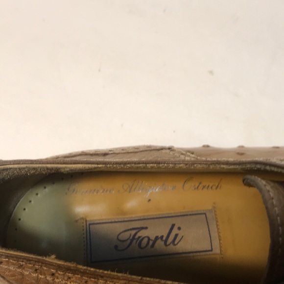 “FORTI” MENS GENUINE ALLIGATOR & OSTRICH SHOES - Picture 6 of 7